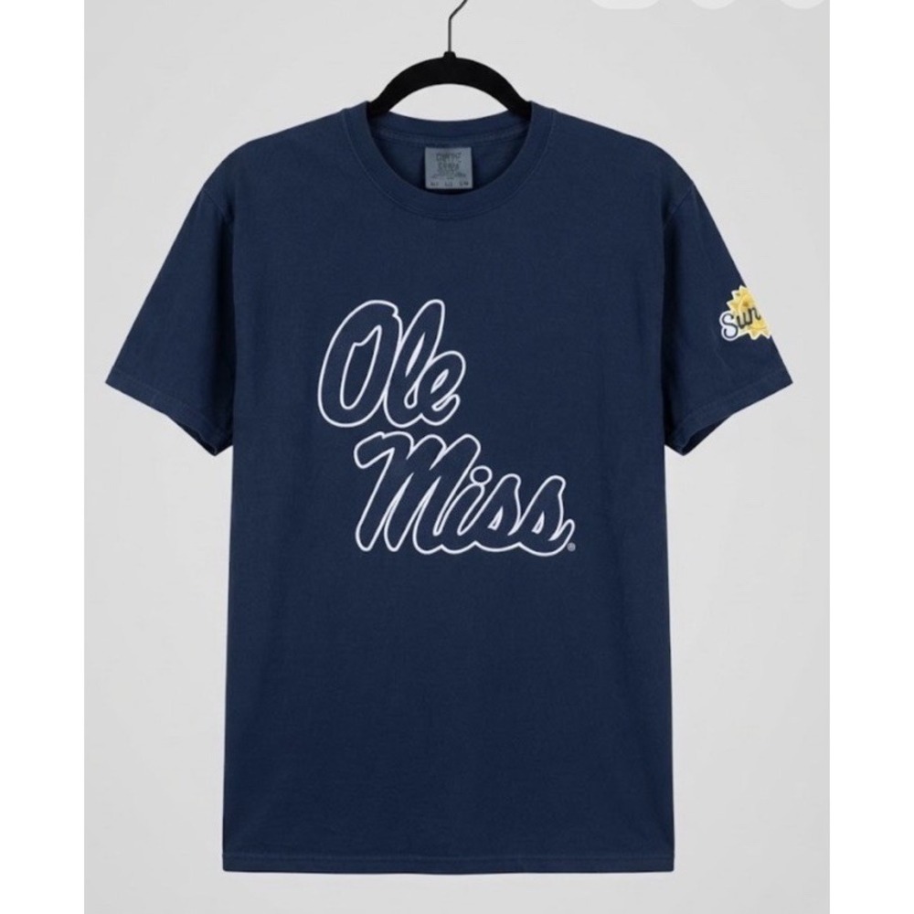 University Of Mississippi 26' Navy Ole Miss Rebels Primary Logo T-Shirt NEW M